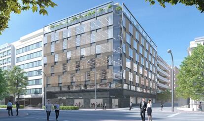 Recreación de la reforma del edificio de Miguel Ángel 23 en Madrid, que se convertirá en la nueva sede de la consultora McKinsey,