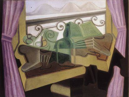 La ventana de las colinas, de 1923, de Juan Gris.