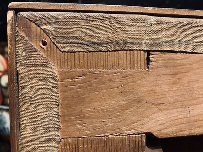 Detalle de la parte posterior del presunto 'caravaggio', fotografiado por Andrea Ciaroni.