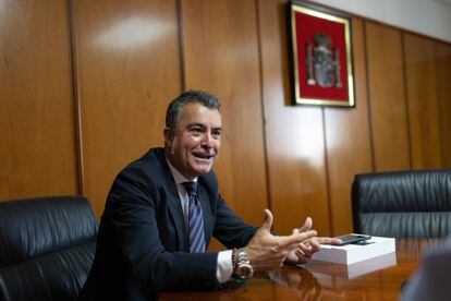 El fiscal Ángel Núñez, en un momento de la entrevista.
