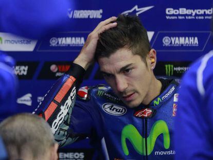 Maverick Viñales, en el circuito de Motegi.