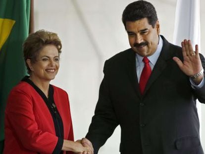 Maduro, y Rousseff, este viernes en la cumbre de Mercosur en Brasilia.
