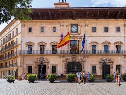 El ayuntamiento de Palma de Mallorca, España.