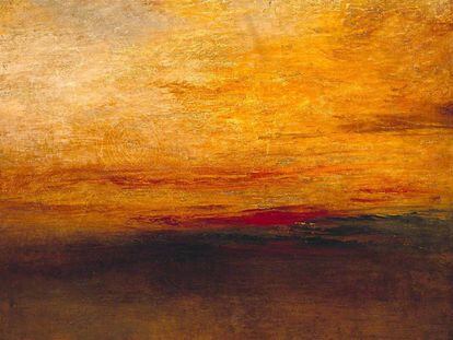 'Sunset' (entre 1830 y 1835),  óleo de Turner de la colección de la National Gallery.