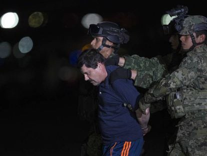 El Chapo tras su detención en México 2016.