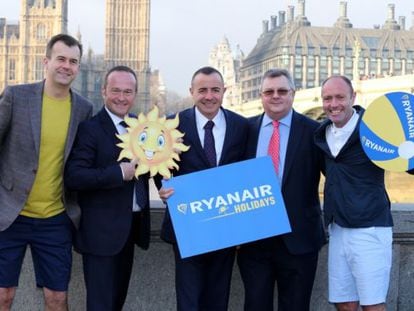 Greg O'Gorman, de Ryanair; Mark Neuschen, de W2M; Tommeu Bennasar y John Drysdale de Logitravel; y Kenny Jacobs, de Ryanair.