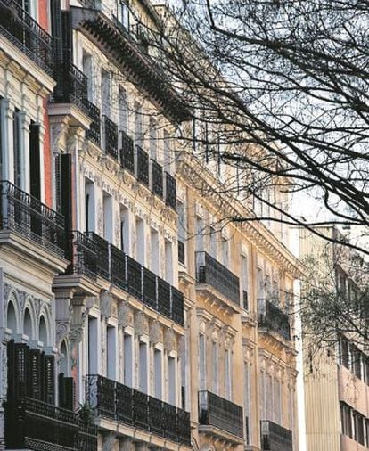 Edificio histórico en el distrito madrileño de Salamanca, donde muchas viviendas han sido rehabilitadas.