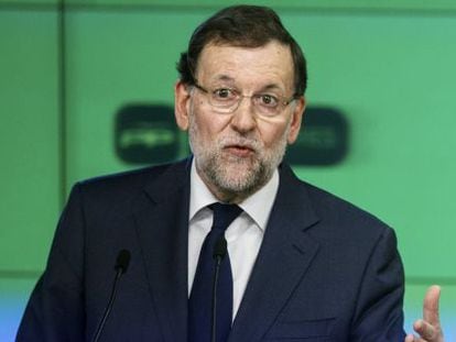 El president espanyol, Mariano Rajoy, en un acte del PP fa uns dies.