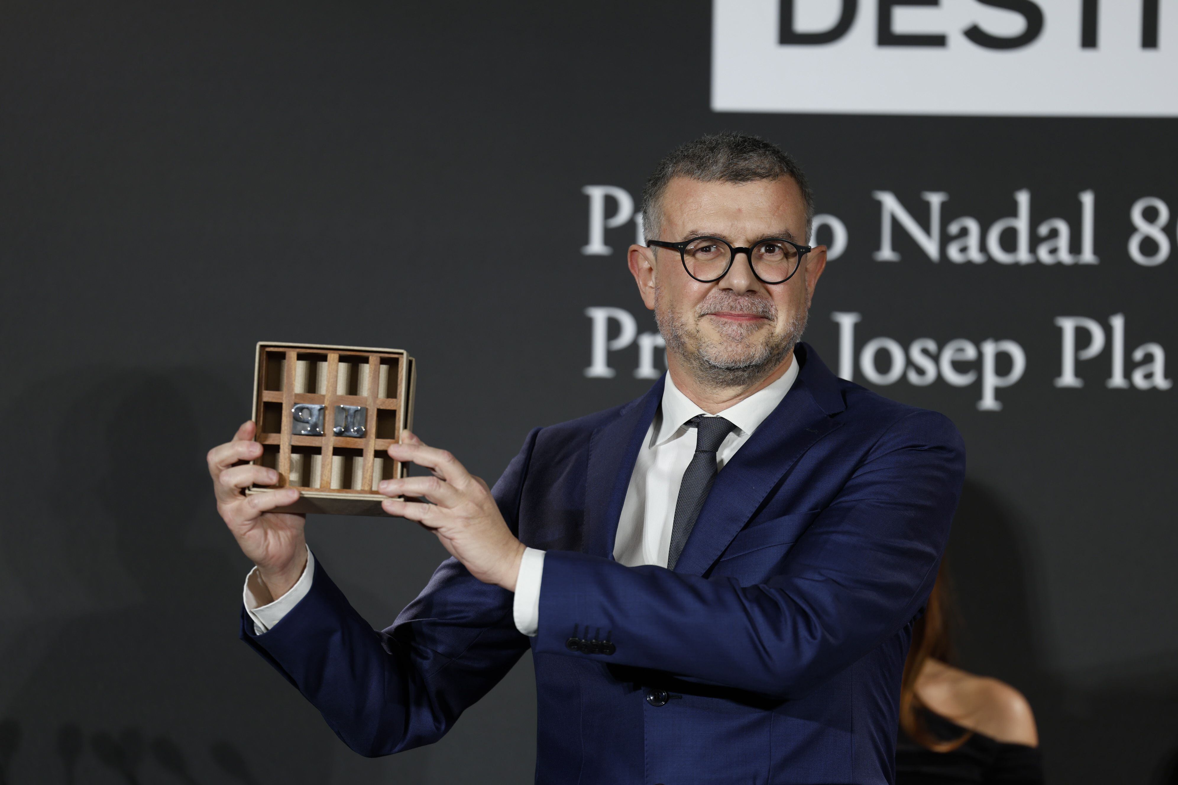 Jaume Clotet, ganador del premio Josep Pla de prosa en catalán a en el Hotel Palace de Barcelona. 