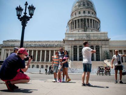 Turistas estadounidenses en La Habana en abril.