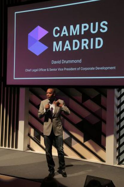 David Drummond, vicepresidente de Google, en la presentación del Campus Madrid.