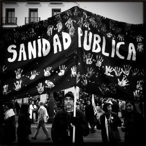 Una de las protestas de este año en Madrid contra la privatización sanitaria.