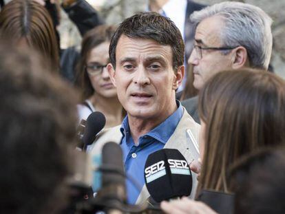 Manuel Valls, el pasado 26 de mayo en el Colegio Sant Miquel del Eixample, en Barcelona.