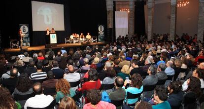 Asamblea de Ganemos Madrid en el Círculo de Bellas Artes.