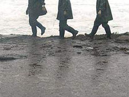 Voluntarios en la playa de Muxía (A Coruña).