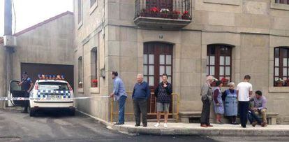 El lugar donde se ha producido el crimen este viernes en Moraña (Pontevedra).