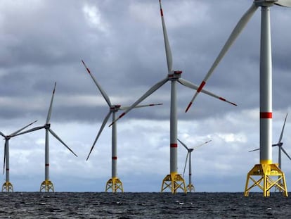 Instalación eólica marina de Iberdrola.