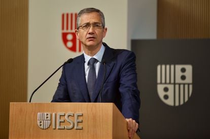 El gobernador del Banco de España, Pablo Hernández de Cos, la semana pasada en Madrid.