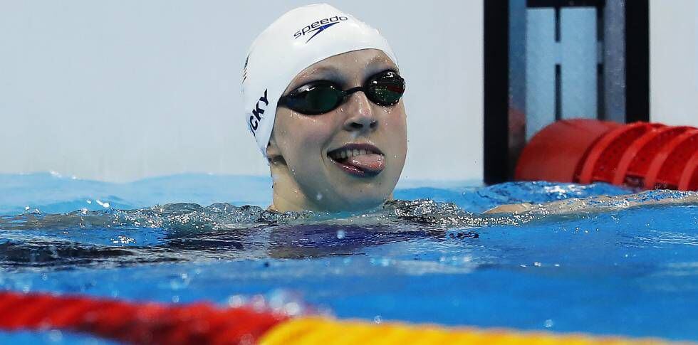 La nadadora estadounidense Katie Ledecky.