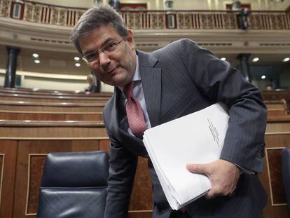Rafael Catalá, exministro de Justicia, en el Congreso de los Diputados.
