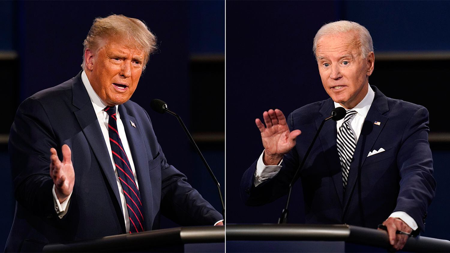 Trump y Biden, durante el debate de este martes.