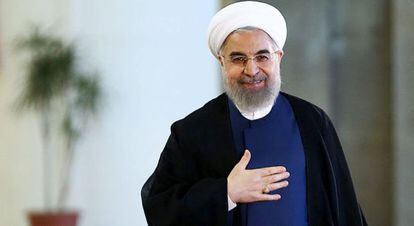 El presidente de Irán, Hasan Rohaní, el pasado martes en Teherán.
