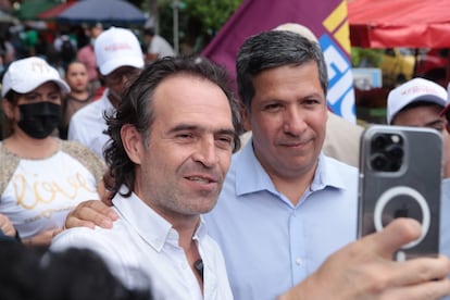 The Colombian presidential candidate, Federico Gutiérrez, together with Rodrigo Lara Sánchez.