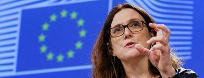  La comisaria europea de Comercio, Cecilia Malmstrom