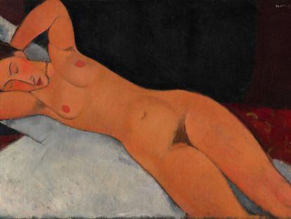 Pintura de Modigliani incluida en la exposición.