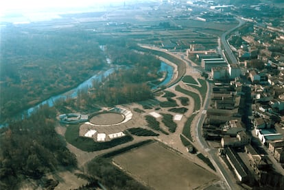 Recuperación de las riberas del río Gallego en Zuera, 2001.