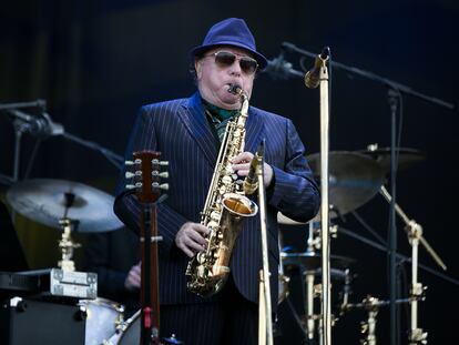 Van Morrison, durante un concierto en el Primavera Sound de 2017.