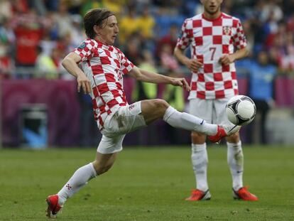 Modric durante la Eurocopa 2012.