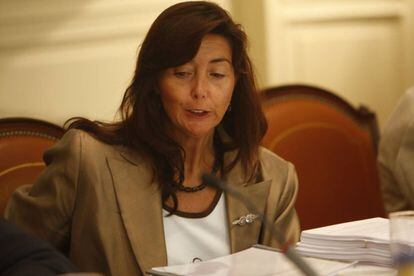 La magistrada Concepción Espejel, en el pleno del Consejo General del Poder Judicial (CGPJ