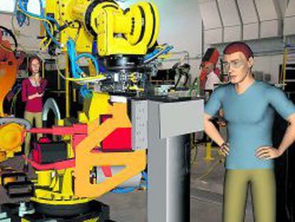 Avatares de Siemens ensayan procesos en un entorno real.