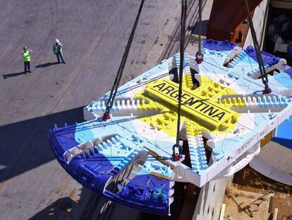 Tuneladora usada en la obra de soterramiento de la línea de tren Sarmiento.