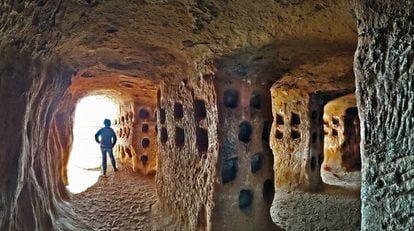 Las cuevas de los Cien Pilares, en Arnedo. 