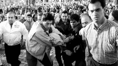 Luis Donaldo Colosio, tras recibir dos disparos en 1994, en Tijuana.