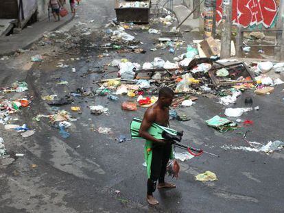 La favela de los disturbios en Río, el miércoles pasado.