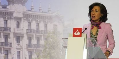 Ana Botín, durante la junta de accionistas de Santander de 2020.