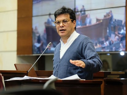 Danilo Rueda, Alto Comisionado para la Paz, en el debate de control político en el Congreso, el 18 de abril de 2023.