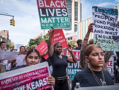 Una protesta en Nueva York por el racismo. 