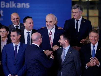 Foto de familia de la reunión entre los líderes de la UE y los de los Balcanes, el pasado miércoles en Bruselas.