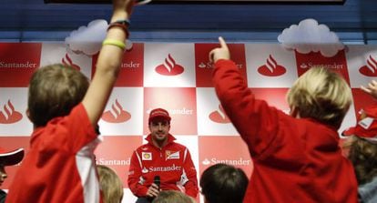 Fernando Alonso, esta ma&ntilde;ana en Boadilla del Monte.