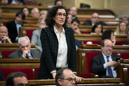 Marta Rovira, dijous, al ple d'investidura.