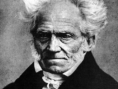 El filósofo Arthur Schopenhauer, fotografiado por J. Schäfer en 1859.