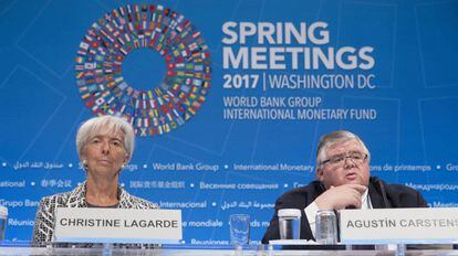 Christine Lagarde, directora del FMI, este s&aacute;bado.
