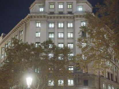 Sede de BBVA en la plaza de Catalunya.