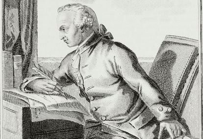 Grabado del filósofo prusiano Immanuel Kant 