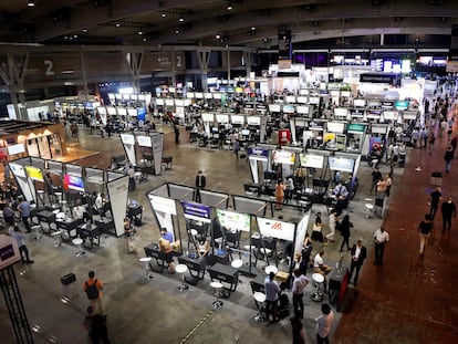 El espacio 4YFN del Mobile World Congress (MWC) de Barcelona.