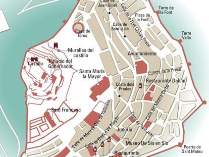 24 horas en Morella, el mapa